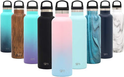 Simple Modern Ascent Water Bottle - Narrow Mouth, Vacuum Insulated, Double Wall, 18/8 Stainless Steel Powder Coated - 5 Sizes, 30+ Colors